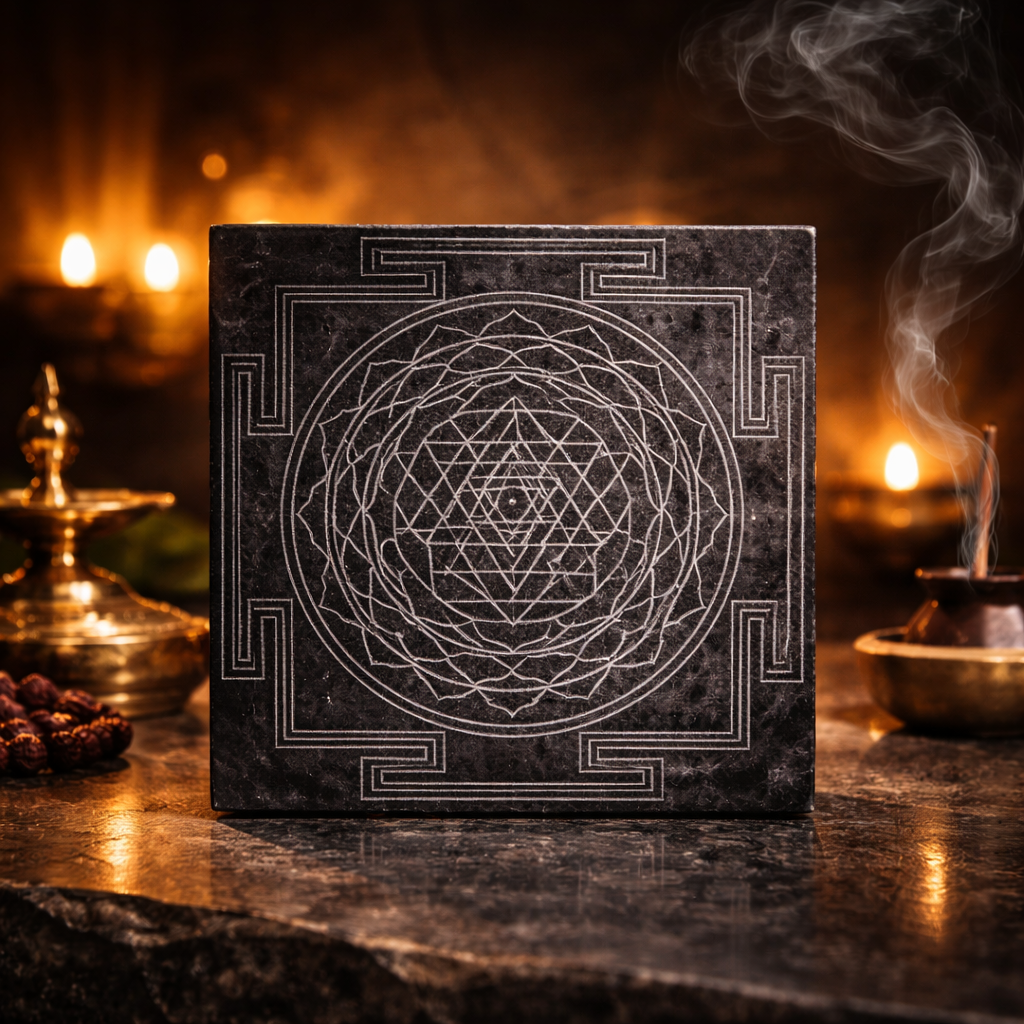 Premium Handmade Shaligram Shree Yantra
